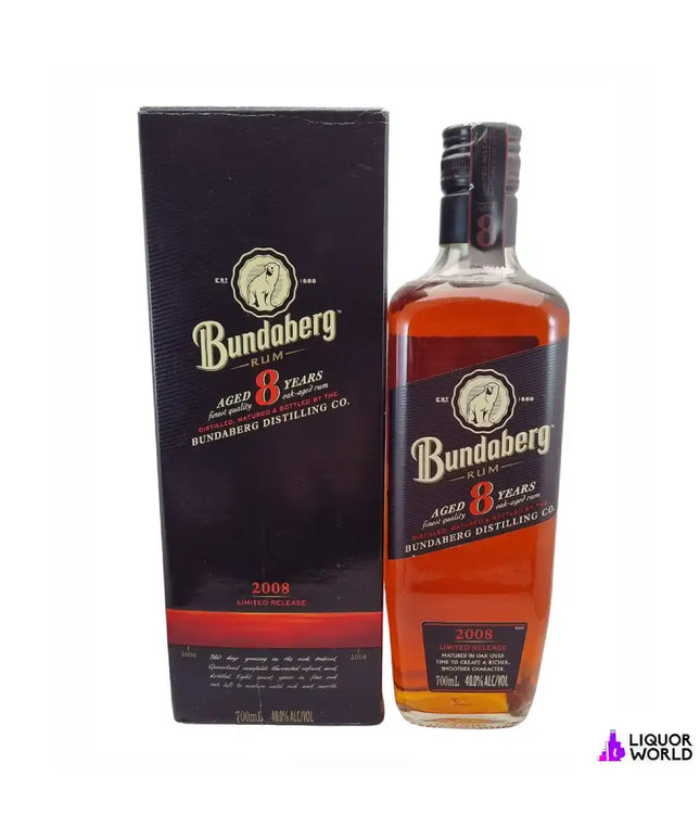 2008 Bundaberg Rum 8 Year Old 700ml - Liquorworld