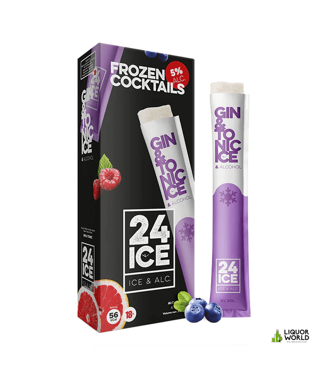 24 Ice Frozen Cocktails Gin & Tonic Pack 5 x 65mL - Liquorworld