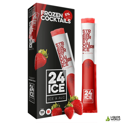 24 Ice Frozen Cocktails Strawberry Daiquiri Pack 5 x 65mL - Liquorworld