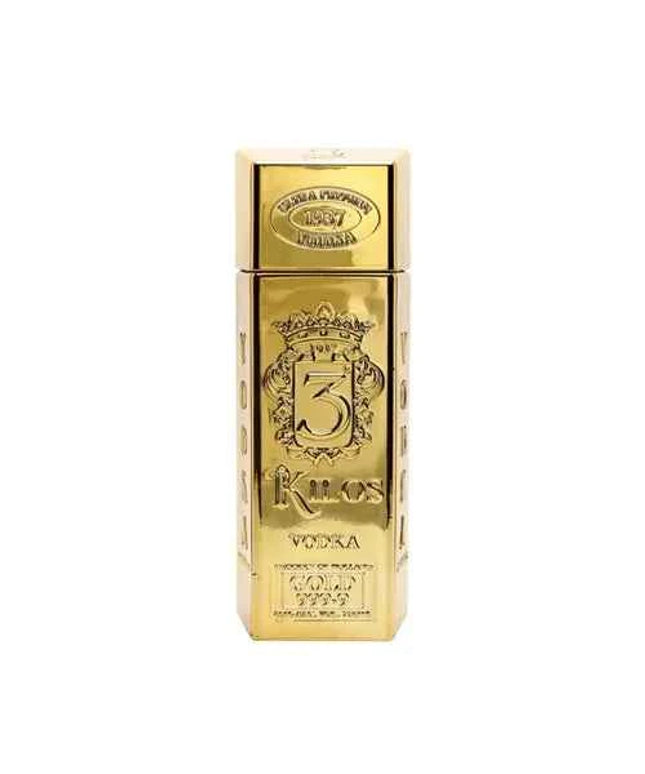 3 Kilos Gold Bar Dutch Vodka 1Lt