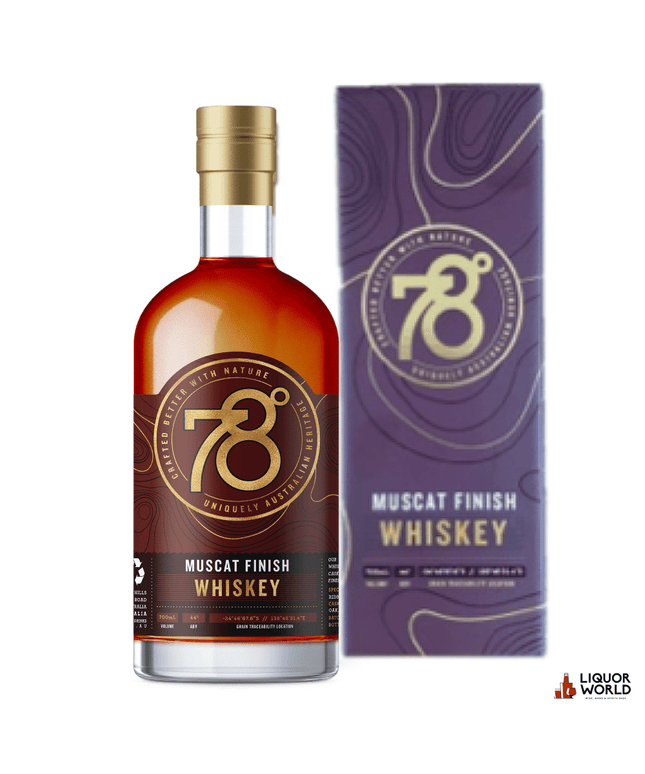 78 Degrees Muscat Finish Australian Whiskey with Giftbox 700ml - Liquorworld