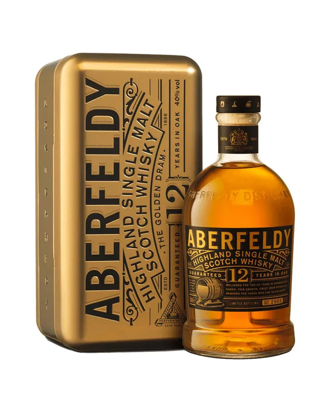 Aberfeldy 12 Year Old Golden Dram Limited Edition Single Malt Scotch Whisky 1L - Liquorworld