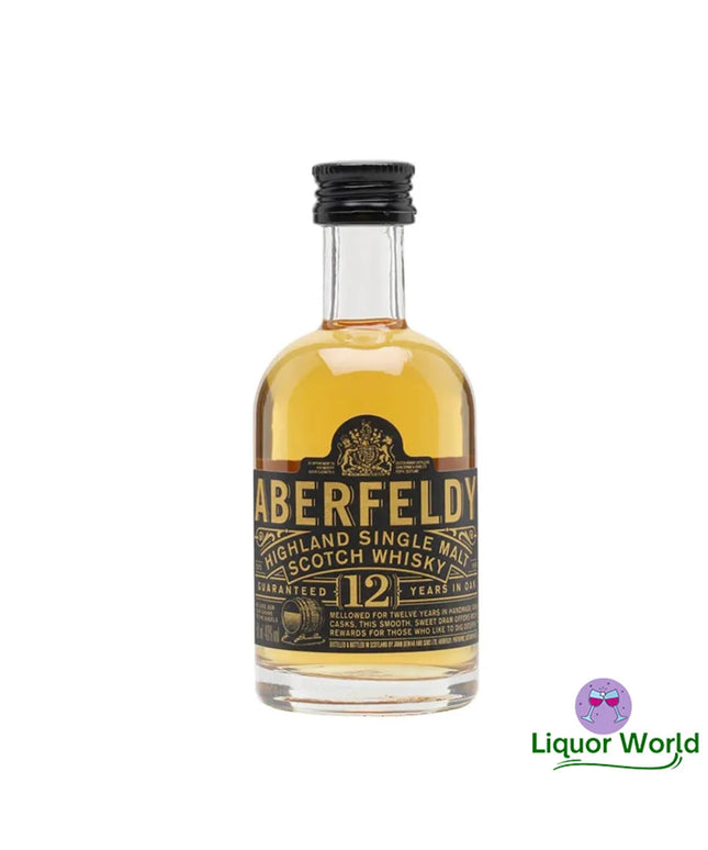 Aberfeldy 12 Year Old Single Malt Scotch Whisky Glass Miniature 50mL - Liquorworld
