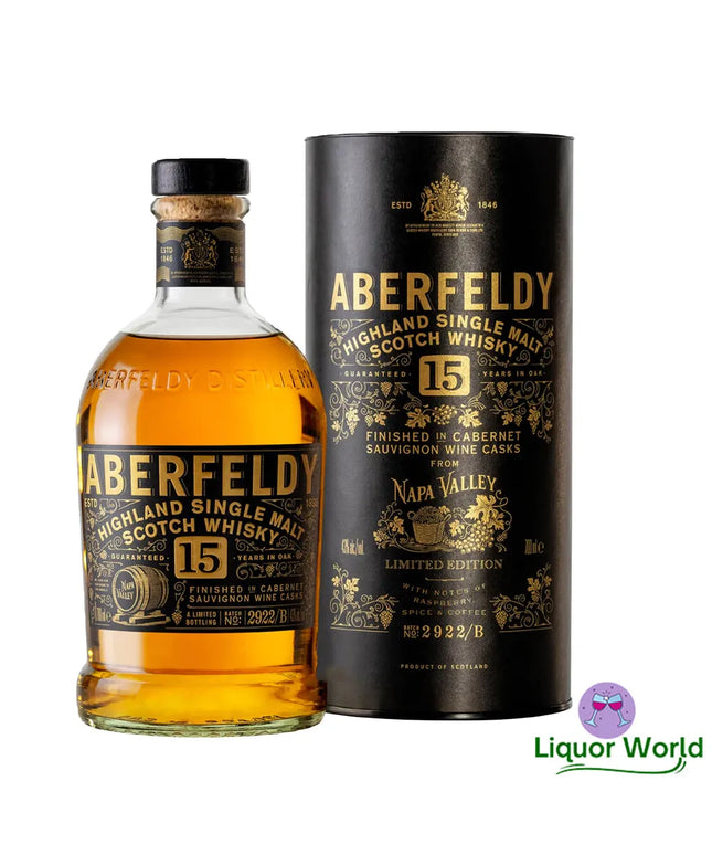 Aberfeldy 15 Year Old Napa Valley Red Wine Cask Single Malt Scotch Whisky 700mL - Liquorworld