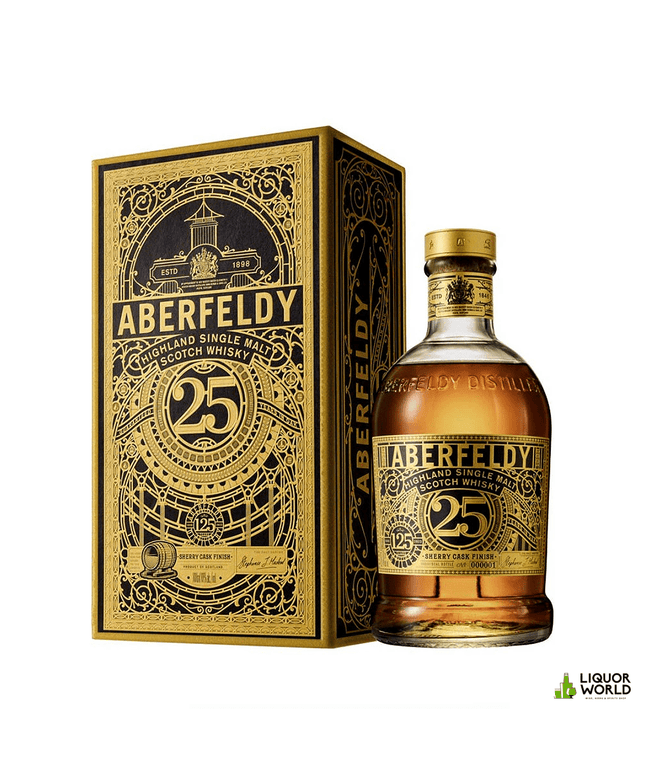 Aberfeldy 25 Year Old 125th Anniversary Sherry Cask Finish Single Malt Scotch Whisky 700mL - Liquorworld