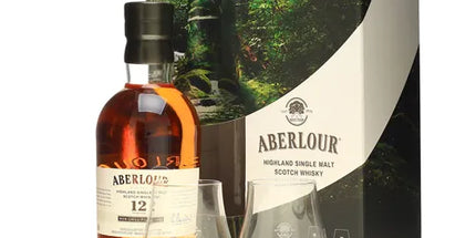 Aberlour 12 Year Old Non-Chill Filtered + 2 Glasses Coffret Single Malt Scotch Whisky 700mL - Liquorworld