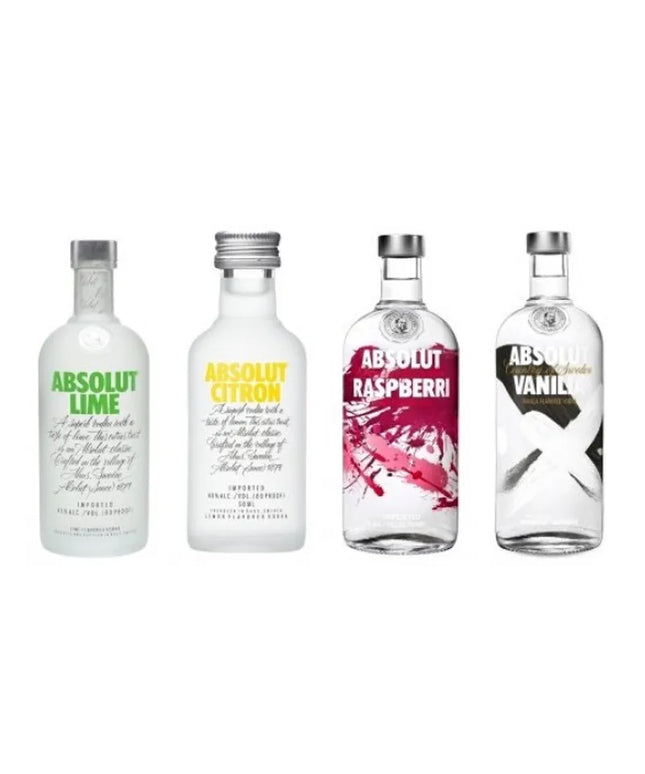 Absolut Flavours Miniatures Mixed 4 x 50ml - Liquorworld