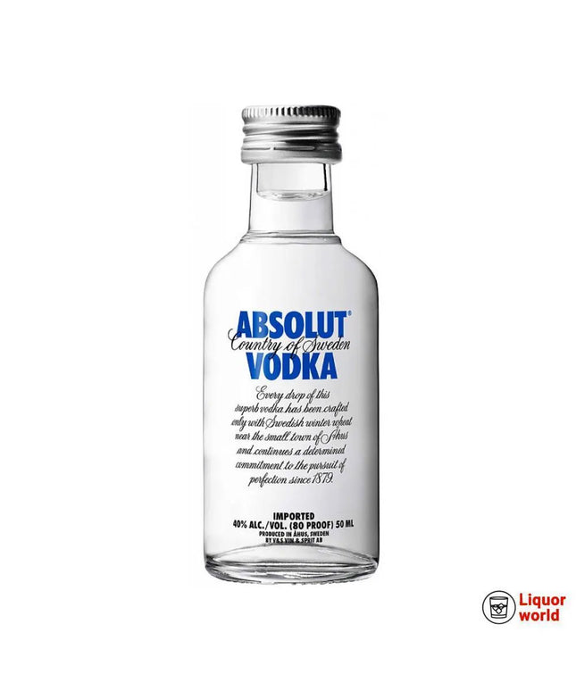 Absolut Vodka Miniatures 12 x 50ml - Liquorworld
