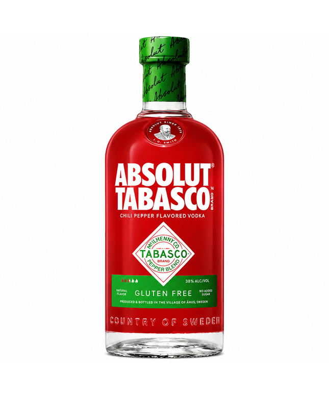 Absolut Tabasco Chilli Pepper Flavoured Swedish Vodka 1L