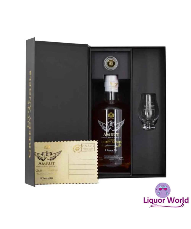 Amrut Indian Single Malt Whisky Little Greedy Angels 8YO Peated 6 Row Indian Barley 700ml
