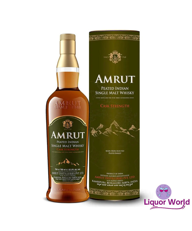 Amrut Indian Single Malt Whisky Peated Cask Strength 700ml - Liquorworld