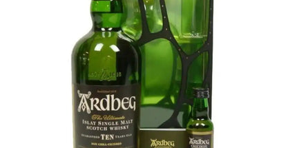Ardbeg 10 Year Old Scotch Whisky 700ml + 50ml Uigeadail Scotch Whisky Gift Pack - Liquorworld