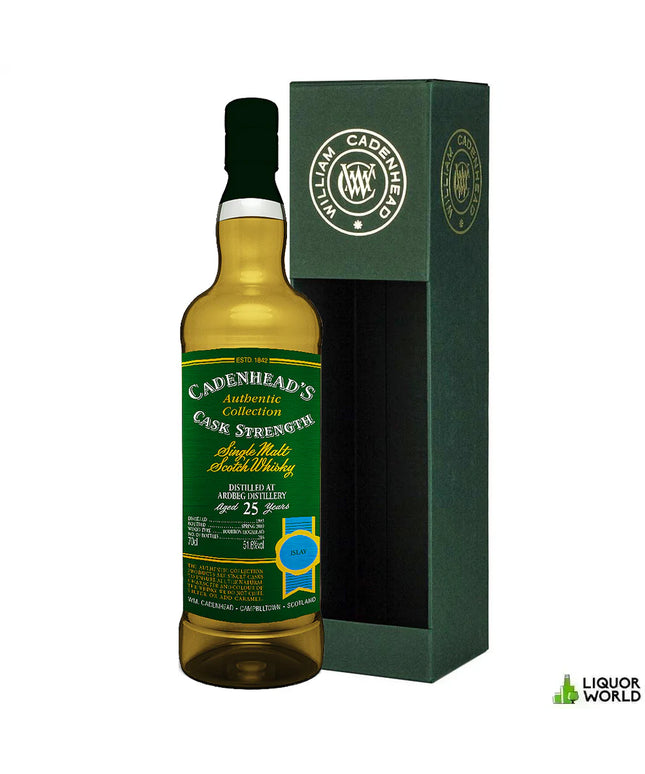 Ardbeg 25 Year Old 1993 Cadenhead's Authentic Cask Strength Single Malt Scotch Whisky 700mL - Liquorworld