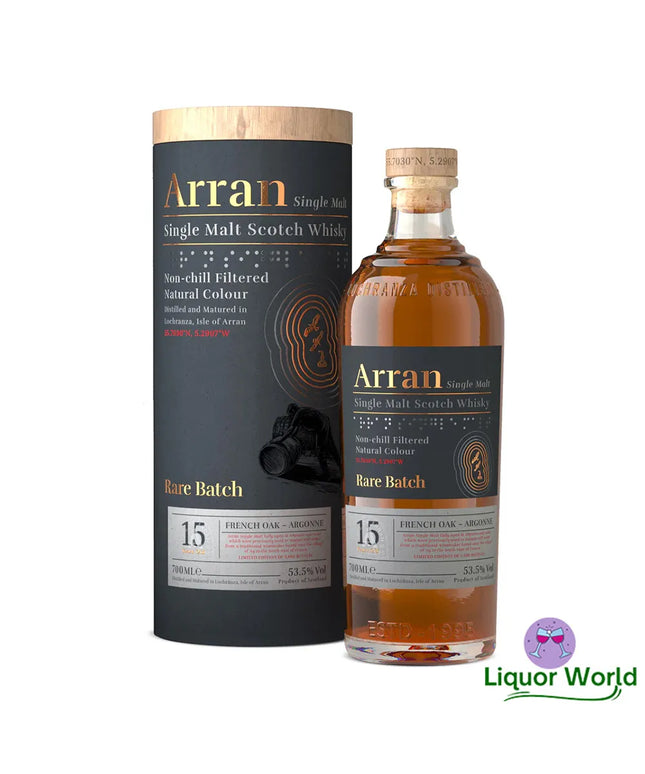 Arran 15 Year Old Rare Batch French Oak Argonne Cask Strength Single Malt Scotch Whisky 700mL - Liquorworld
