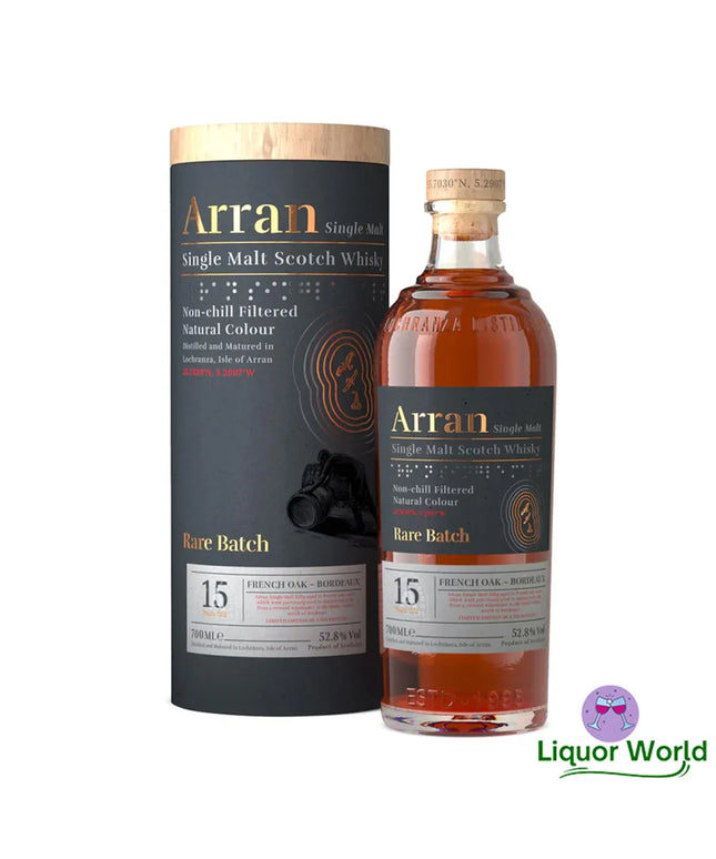 Arran 15 Year Old Rare Batch French Oak Bordeaux Cask Strength Single Malt Scotch Whisky 700mL - Liquorworld