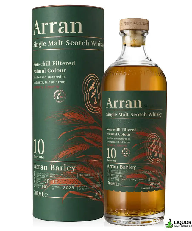 Arran 10 Year Old Barley Batch 001 + 18 Year Old Limited Edition Single Malt Scotch Whisky 2 x 700mL
