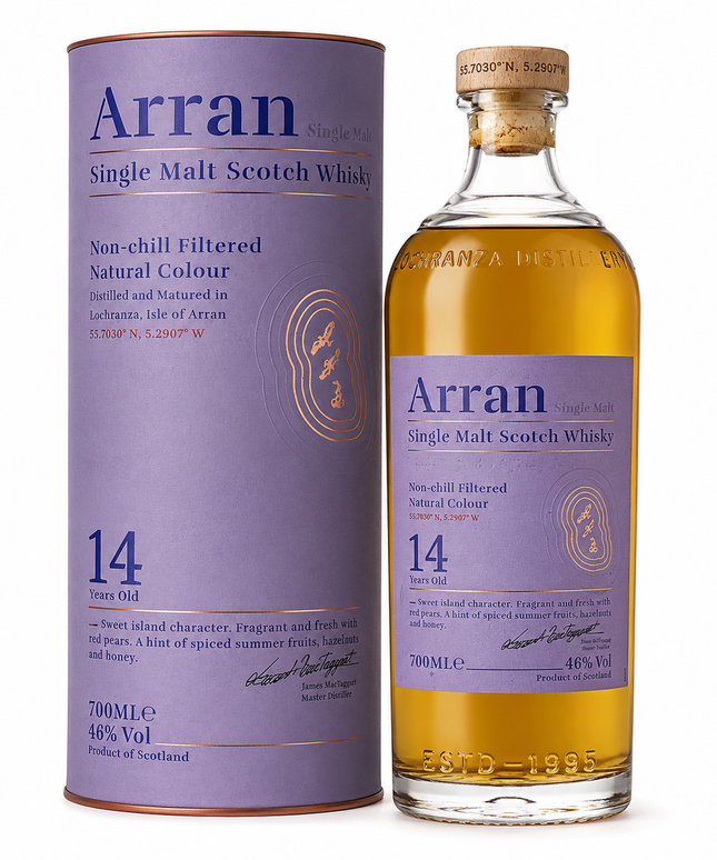 Arran 14 Year Old Palo Cortado Sherry Cask Single Malt Scotch Whisky 700mL