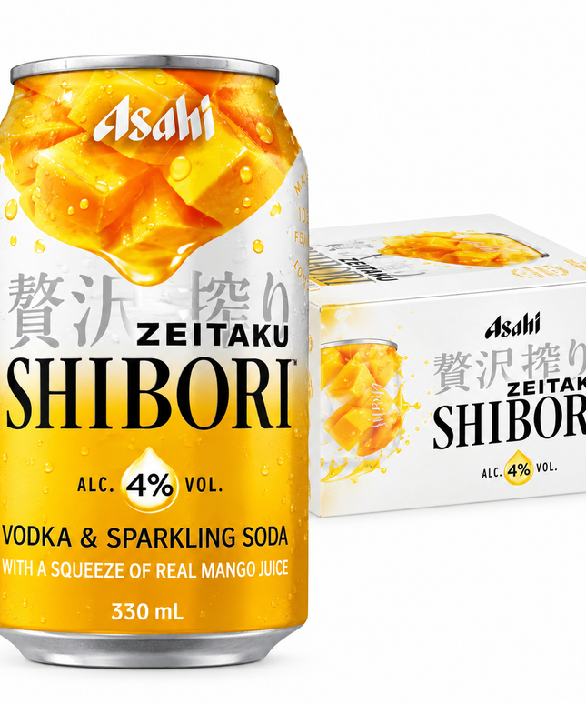 Asahi Zeitaku Shibori Vodka & Sparkling Soda Mango Flavour 24 x 330mL Cans