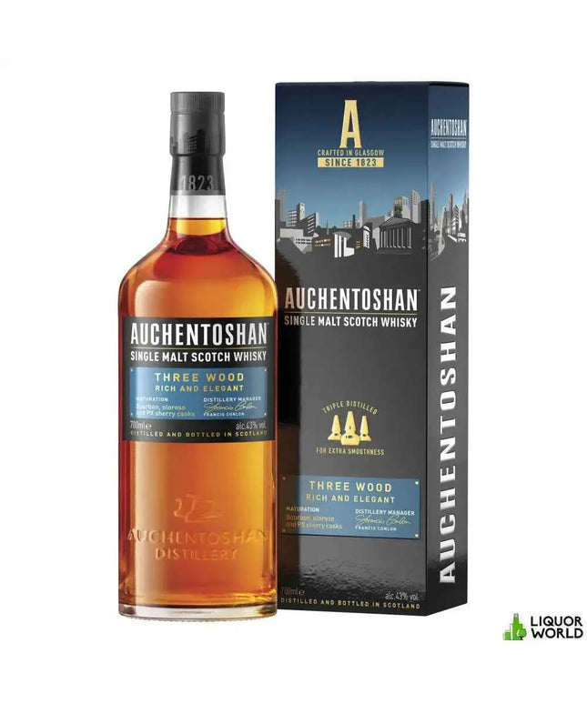 Auchentoshan Three Wood Single Malt Scotch Whisky 700mL