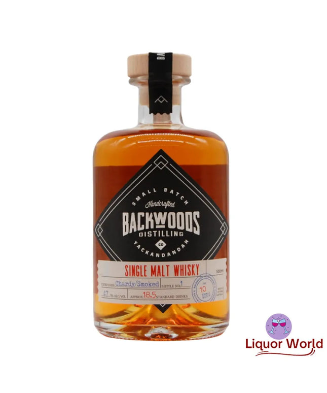 Backwood Single Malt Whisky Batch 10 Ex Chardonnay Cask Smoked Red 500mL - Liquorworld