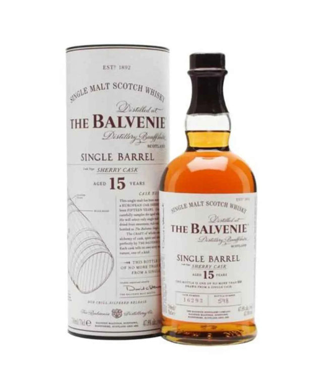 Balvenie 15 Year Old  Single Barrel Sherry Cask Scotch Whisky 700mL