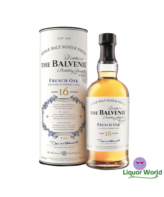Balvenie 16 Year Old French Oak Pineau Cask Single Malt Scotch Whisky 700mL - Liquorworld
