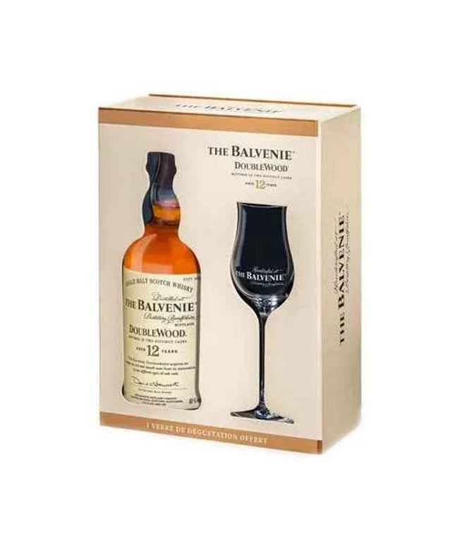 Balvenie Doublewood 12 Year Old + 1 Glass Gift Pack Single Malt Scotch Whisky 700ml