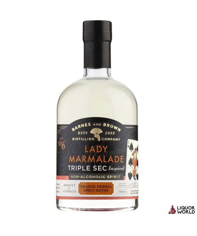 Barnes & Brown Lady Marmalade Triple Sec Inspired Non Alcoholic Spirit 700ml - Liquorworld
