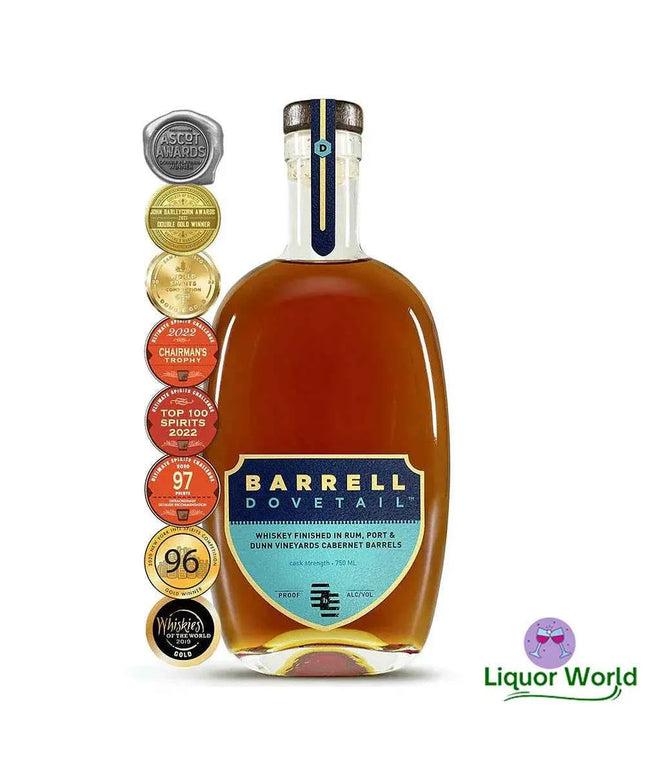 Barrell Dovetail Rum, Port & Dunn Vineyards Cabernet Finish Blended Bourbon Whiskey 750mL