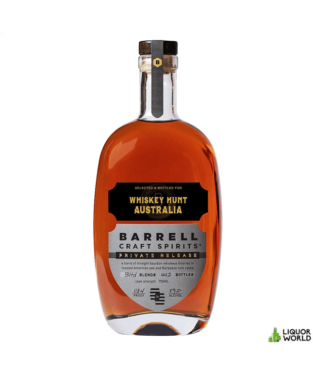 Barrell Gray Label WHA Private Release Toasted American Oak & Barbados Rum Finish Cask Strength Blended Straight Bourbon Whiskey 750mL - Liquorworld