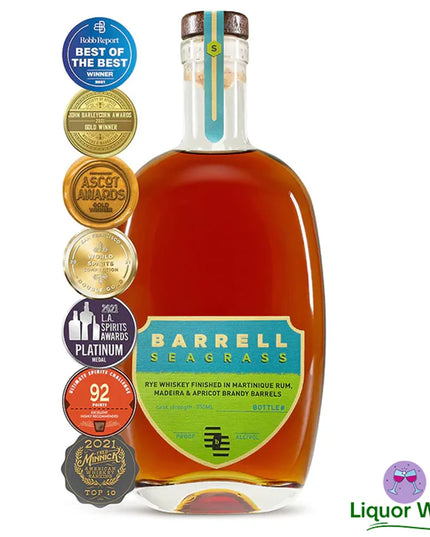 Barrell Seagrass Martinique Rhum, Madeira & Apricot Brandy Finish Blended Rye Whiskey 750mL