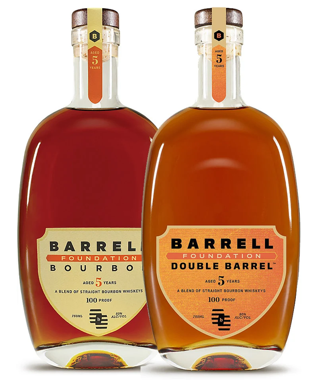 Barrell 5 Year Old Foundation + Double Barrel 100 Proof Blended Straight Bourbon Whiskey 2 x 750mL