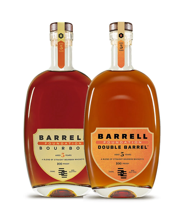 Barrell 5 Year Old Foundation + Double Barrel 100 Proof Blended Straight Bourbon Whiskey 2 x 750mL