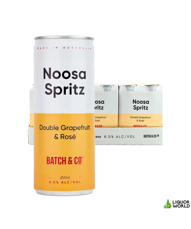 Batch & Co Noosa Spritz 8% Double Grapefruit & Rose 24 x 250mL Cans - Liquorworld