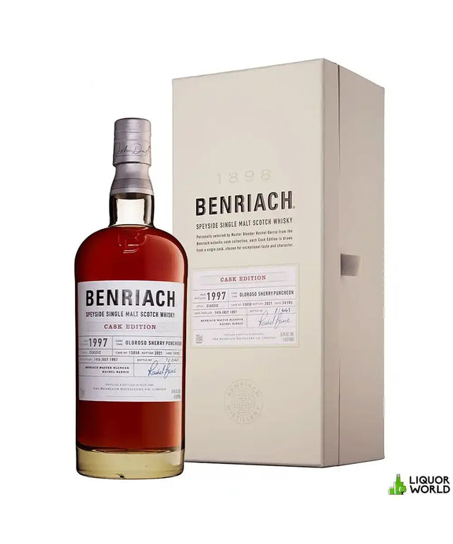 Benriach 24 Year Old 1997 Cask #15059 Oloroso Sherry Puncheon Cask Strength Single Malt Scotch Whisky 700mL - Liquorworld