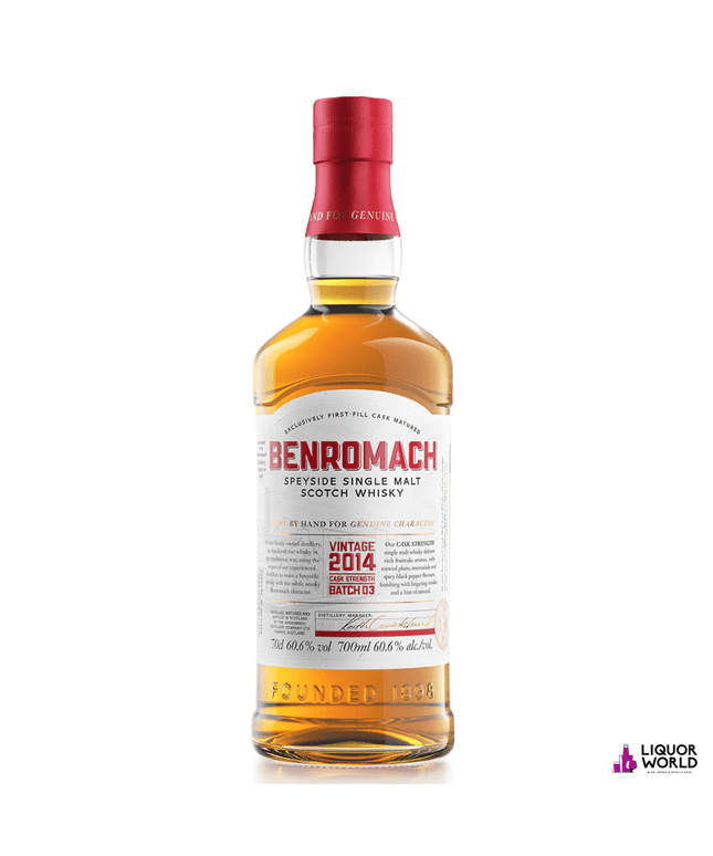 Benromach Cask Strength Vintage 2014 Batch 3 Single Malt Scotch Whisky 700ml - Liquorworld