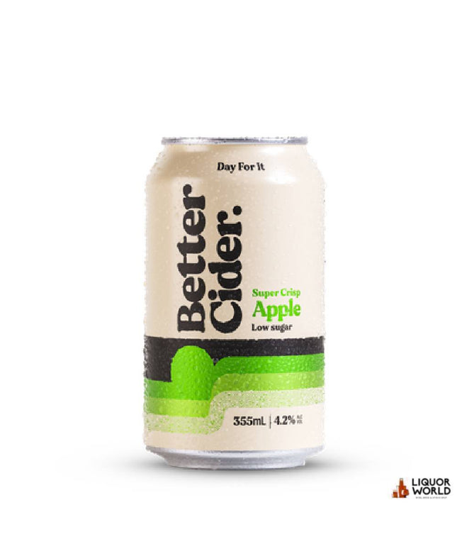 Better Beer Better Cider Super Crisp Apple Cider 355ml (24 Pack) - Liquorworld