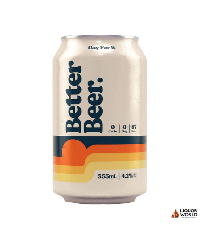 Better Beer Zero Carb Craft Beer Cans 355ml (24 Pack) - Liquorworld
