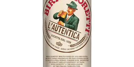 Birra Moretti Italian Lager Imported Beer Case 24 x 500mL Cans - Liquorworld