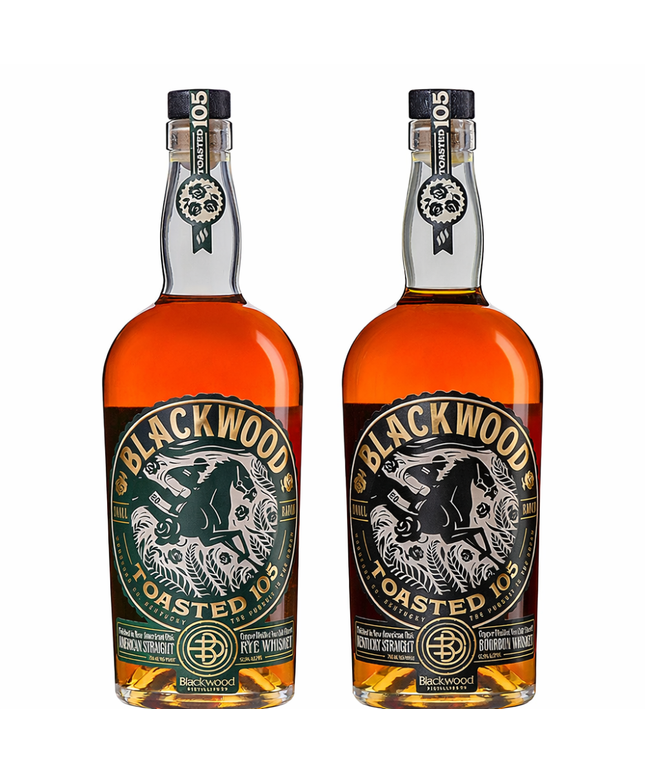 Blackwood Toasted 105 Collection Straight Rye & Bourbon Whiskey 2 x 750mL