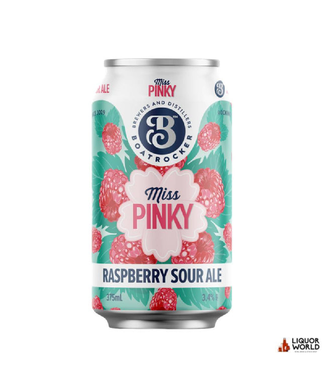Boatrocker Miss Pinky Raspberry Sour Craft Beer Cans 375ml (24 Pack) - Liquorworld