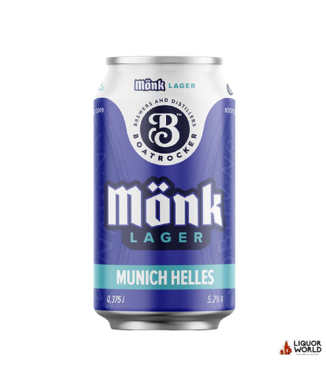 Boatrocker Monk Lager Craft Beer Cans 375ml (24 Pack) - Liquorworld