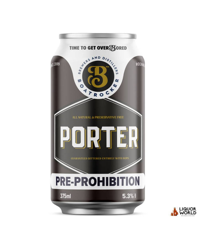 Boatrocker Pre-prohibition Porter Craft Beer Cans 375ml (24 Pack) - Liquorworld