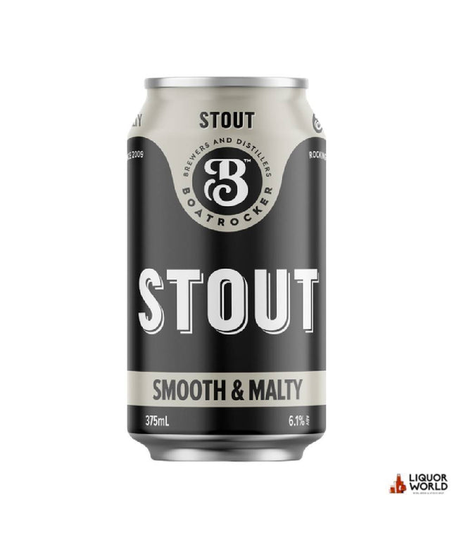 Boatrocker Stout Craft Beer Cans 375ml (24 Pack) - Liquorworld