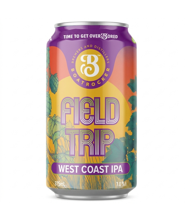 Boatrocker Field Trip West Coast IPA Beer 375ml (4 Pack)