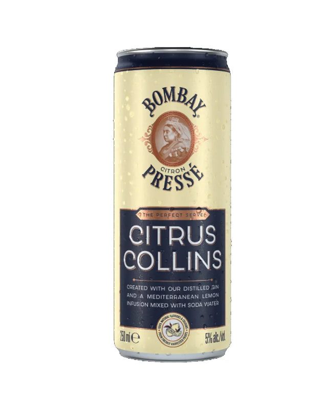 Bombay Sapphire Presse Citrus Collins 250ml (24 Pack) - Liquorworld