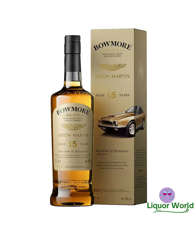 Bowmore 15 Year Old Golden & Elegant Aston Martin Edition #5 Single Malt Scotch Whisky 1L - Liquorworld