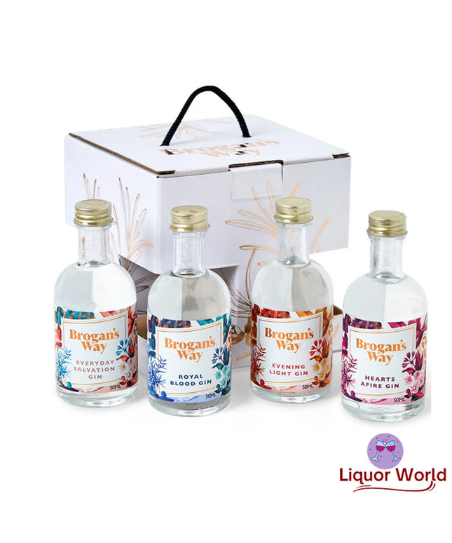 Brogan's Way 4 Gin Taster Gift Pack EEHR 4 x 50ml - Liquorworld