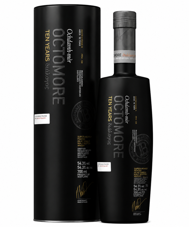 Bruichladdich Octomore 10 Year Old Fourth Release Islay Single Malt Scotch Whisky 700mL