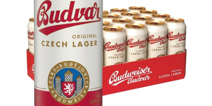 Budvar Premium Czech Lager Imported Beer Case 24 x 500mL Cans